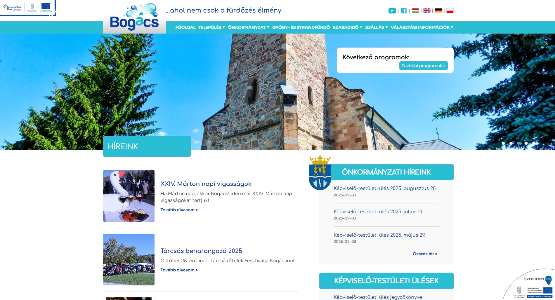 bogacs.hu nyitóoldal