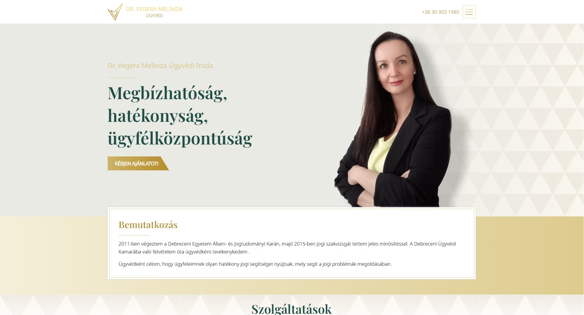 drvegeramelinda.hu nyitóoldal